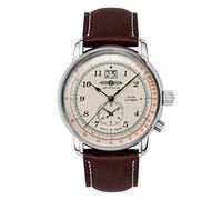 Zeppelin Herrenuhr mit Lederband Serie LZ126 Los Angeles Großdatum Big Date GMT 8644