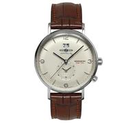 Zeppelin Hindenburg 8044-5 - Reloj para hombre, color plateado, correa de piel marrón