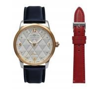 Zeppelin Leather Grace 73491_Nset, reloj analógico de color plateado para mujer, correa azul, plateado, Correa