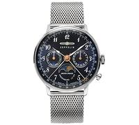 Zeppelin lz129 Hindenburg moonphase Reloj para Mujer Analógico de Cuarzo con Brazalete de Acero Inoxidable 7037M-3