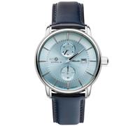 Zeppelin Reloj para hombre serie Atlantic Regulador automático con correa de cuero azul 8426-3, Correa