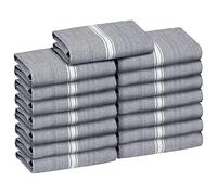 Zeppoli Juego de 15 Toallas de Cocina clásicas, 100% algodón Natural, paños Reutilizables, paños absorbentes, Lavables a máquina, artículos Esenciales de Cocina, 14 x 25 Pulgadas, Color Negro
