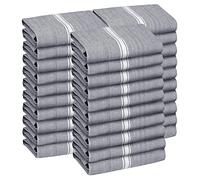Zeppoli Set de paños de Cocina clásicos, 30 Toallas de algodón 100% Natural, paños Reutilizables/absorbentes, Toallas de Mano Lavables a máquina, imprescindibles de Cocina, 35,6 x 63,5 cm, Base Gris