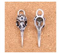 ZEQFEMKL Colgante para Movil 28 unids encantos Esqueleto pájaro Daga 41x12mm Colgantes Antiguos, joyería de Plata tibetana Vintage, Bricolaje for Collar de Pulsera. Phone Charm Correa