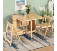 ZEQFEMKL Juego de Mesa de Comedor Plegable, Mesa de Comedor Extensible, Mesa de Comedor Plegable Que Ahorra Espacio con sillas, Mesa Extensible de Madera Maciza para Espacios pequeños, Mesa de Comedo