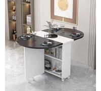 ZEQFEMKL Mesa de Comedor Plegable de Madera, Mesa de Comedor con Almacenamiento, Mesa de Comedor retráctil para el hogar, Mesa abatible, mesas de Comedor de Esquina Plegables para Espacios pequeños,