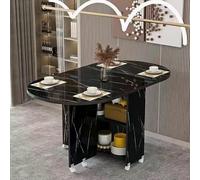ZEQFEMKL Mesa de Comedor Plegable de Madera, Mesa de Comedor con Espacio de Almacenamiento, Mesa de Comedor retráctil para el hogar, Mesa abatible, mesas de Comedor de Esquina Plegables para Espacios