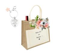 Zequech Bolsa de compras cuadrada tejida a mano con estilo de yute - Bolso de ganchillo reutilizable para mujer, ideal para playa, piscina, supermercado, selección de regalos de cumpleaños
