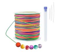 Zequech Hilo de algodón tejido de jade juego colorido, duradero que no se decolora, obra maestra de tejido hecho a mano, adecuado para manualidades, fabricación de joyas, artesanía tradicional con