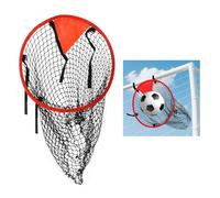 Zequech Red de objetivo de 2 piezas con punto de destino rojo, objetivos de entrenamiento para portería de fútbol, pelotas de esquina, tiros libres, tiros anchos, correas de cuerda ajustables con