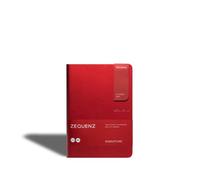 Zequenz Classic 360 - Cuaderno de tapa blanda, color rojo, mediano, 12,7 x 17,8 cm, 200 hojas/400 páginas, rayado, papel rayado