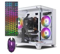 ZER-LON Computadora de escritorio para juegos, Intel Core I7 hasta 3.9GHz, GTX 1050Ti 4G GDDR5, RAM DDR4 de 16G, SSD NVME de 1 TB, WiFi 5.0, computadora de torre para juegos preconstruida con 4
