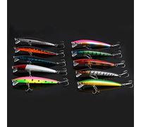 Zer one 10 Unids Kits de Se?uelos de Pesca Gancho para Minnow Gig Trucha Pike River Pesca Buceo Se?uelos de Pesca Artificial Tackle
