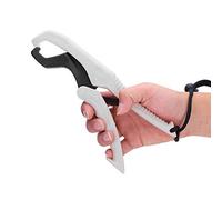 Zer one ABS Plástico Flotante Grip de Pescado Aleación de Zinc Pescado Agarre de Labios con Tira de muñeca para atrapar Peces Sin herido Auxiliar(Small-Blanco)