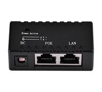 Zer one Adaptador De Inyector Power Over Ethernet Splitter De Inyector PoE para Red LAN(Negro) (1 pc)