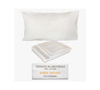 zer0bed, Juego de sábanas para Cama Individual, Color Liso, 100% algodón, sin blanquear, sin teñido, Juego de Cama, Fabricado en Italia, Ec0bed, Fresco, Transpirable, Individual