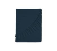 Zer0bed, Sábana Bajera Ajustable Cuadrada y Media, Color Liso, 100% algodón, ángulo Maxi, 30 cm, 1 Plaza y Media, Azul, 130 x 200 cm