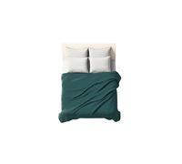 zer0bed, Sábana encimera de Matrimonio de Color Liso, 260 x 290, 100% algodón, Color Turquesa, sábana Plana, 1 Pieza (Solo sábana encimera)
