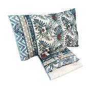 zer0bed, Sábanas para Cama de Plaza y Media Estampada, Juego de sábanas Tropical, sábana encimera, sábana Bajera Ajustable, Funda de Almohada, 100% Puro algodón, fantasía Tropical, Dormitorio