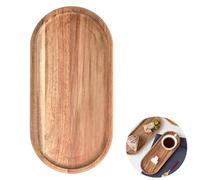 Zerabidpro Bandeja decorativa redonda de acacia, 30x14x1,5 cm, Bandeja Alargada y Redonda para Servir, Ideal para Decoración del Hogar, Oficina y Eventos, Multifuncional y Elegante