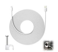Zerabidpro Cable USB C 10m, Cable USB C de carga rápida para cámara de vigilancia de montaje magnético Xiaomi Mi 2K, Cable de carga USB Tipo C para cámara de seguridad exterior e interior.