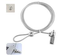 Zerabidpro Candado de Seguridad para Computadora Portátil, Cable Antirrobo de Acero Galvanizado de 2m con, Compatible con Laptops, Tablets, y Smartphones, para Uso Público y Corporativo.