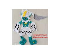 (Zeraora B-73cm) Lucario Eevee Giant Pokemon Semi-finished Leather Holster Umbreon Plush Soft Stuffed Doll Cinderace Zeraora Dialga Toys for Kids