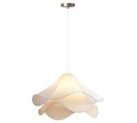 ZERAPH Luces Colgantes Modernas Candeliers de Tela en Capas Techo de Techo de Tela Lámpara Colgante Nordic 2 Ayer Drum para Comedor Cocina de la Isla de la Isla Altura del Dormitorio Ajustable