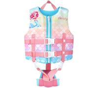 Zeraty Chaleco de Natación para Niños Pequeños con Correa de Ajustable Edad 1-9 años / 22-50 lbs (Mermaids, M(Age Recommend 3-6 Years))