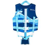 Zeraty Chaleco de Natación para Niños Pequeños con Correa de Ajustable Edad 1-9 años / 22-50 lbs (Sharks, XL(Age Recommend 9+ Years))