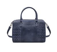 Zerimar | Bolso cuero autentico para mujer estilo casual | Bandolera mujer piel natural con múltiples compartimentos | Ideal para uso diario, viajes o trabajo | Color Azul | Medidas 20X30X10 cm
