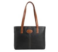 Zerimar | Bolso cuero autentico para mujer estilo casual | Mujer bolso piel natural con múltiples compartimentos | Ideal para uso diario, viajes o trabajo | Color Negro | Medidas 25X32X11cm
