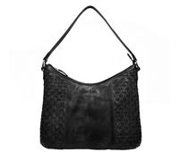Zerimar | Bolso cuero autentico para mujer estilo casual | Mujer bolso piel natural con múltiples compartimentos | Ideal para uso diario, viajes o trabajo | Color Negro | Medidas 26x30x7 cm