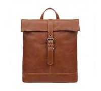 Zerimar | Mochila cuero autentico unisex estilo casual |unisex mochila piel natural con múltiples compartimentos | Ideal para uso diario, viajes o trabajo | Color cognac | Medidas 30X27X9 cm
