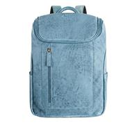 Zerimar mochila de cuero auténtico, diseño casual moderno, bolsa de viaje de gran capacidad, estilo fashion con acabado premium, accesorio versátil para uso diario, medidas 38 x 27 x 14 cm Azul