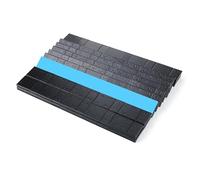 ZERINT WW-15SB120 12 Tiras de Contrapesos Adhesivos Negros para Ruedas,Contrapeso de Rueda de 0.9 kg con Revestimiento de plástico y ángulo Recto.