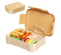 Zeripikfoasp Fiambrera 900ML, Lunch Box con Compartimentos Caqui Bento Box Sin BPA, Fiambreras para Microondas y Lavavajillas Lonchera Hermetico para Escuela, Trabajo, Pícnic, Viajes