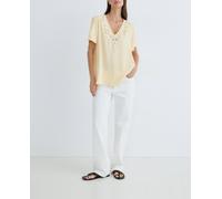 Zermatt Blusa de mujer lisa manga corta. Amarillo 40