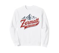 Zermatt Suiza Estación de esquí Montaña Retro Gráfico Sudadera