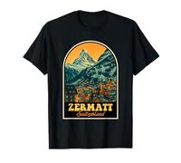 Zermatt Suiza Vintage Matterhorn Mountain Travel Camiseta