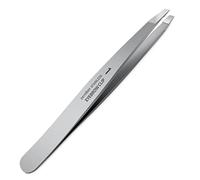 ZERNBER Pinzas para depilación de cejas, pinzas inclinadas hechas a mano profesional para depilación facial y vello, mejor cierre, acero inoxidable