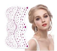 Zernblend 6 Piezas Rosa Estrella Corazón Cara Tatuaje Temporal Pegatinas, Brillo Cara, Tatuaje Cara Carnaval, Tatuaje Cara