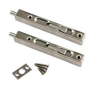 Zerniple - Cerradura de puerta corredera de acero inoxidable de 15,2 cm con tornillo para dormitorio, armario