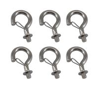 Zerniple Gancho para colgar M6 de acero inoxidable 304 con rosca en el techo, gancho con hebilla de resorte, 6 unidades