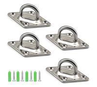 Zerniple Ganchos de techo M10 de acero inoxidable 304 con placa en forma de U, ganchos de pared, ganchos de grapas para accesorios (4 piezas)