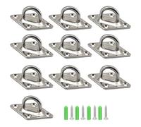 Zerniple Ganchos de techo M5 de acero inoxidable 304 con placa en forma de U, gancho de pared, ganchos de grapas para accesorios (10 unidades)