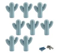 Zerniple Pomos de cerámica azul para puerta de armario para habitación infantil (8 piezas)