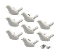 Zerniple Pomos de cerámica blanca para puerta de armario para habitación infantil (8 piezas)