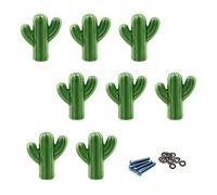 Zerniple Pomos de cerámica verde para puerta de habitación infantil (8 piezas)