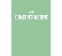 Zero concentrazione: Quaderno A5 a righe | 130 pagine per appunti e note | Copertina divertente | Perfetto per lavoro, studio e idee creative